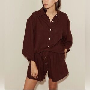 Deiji Studios The 03 Set Burgundy M/L shorts only